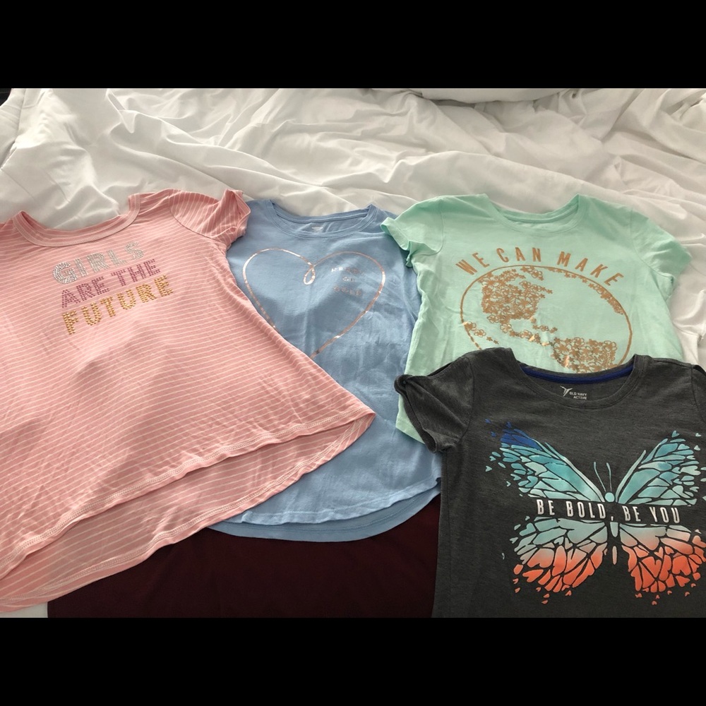 Bundle of girls adorable t-shirts size 14 NWOT
